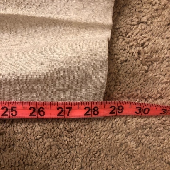 Talbots Windsor Linen Wide Leg Cream/Tan Pants 6P - Picture 9 of 11